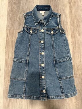 Cat & Jack Blue Denim Button-Front Girls' dress